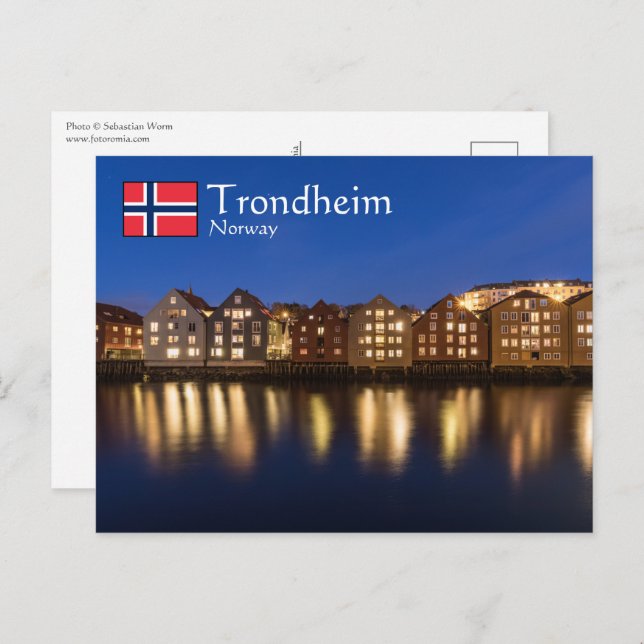 Trondheim Norway Postcard (Front/Back)