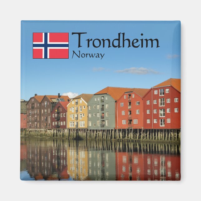 Trondheim Norway Souvenir Magnet (Front)