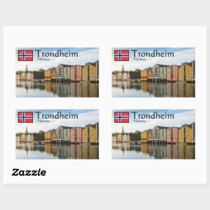 Trondheim Norway Souvenir Rectangular Sticker
