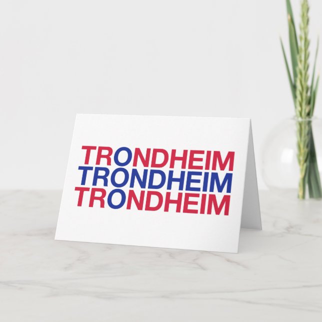 TRONDHEIM Norwegian Flag Card (Front)