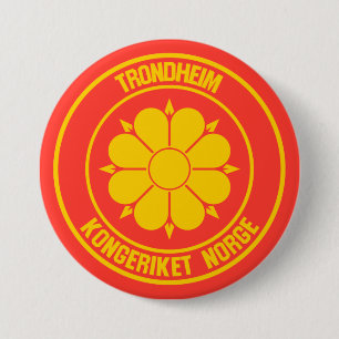 Trondheim Round Emblem 7.5 Cm Round Badge