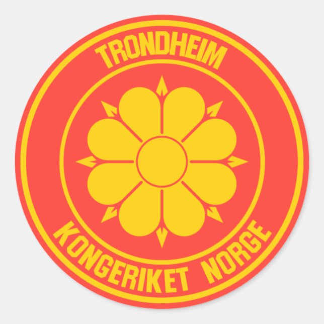 Trondheim Round Emblem Classic Round Sticker (Front)