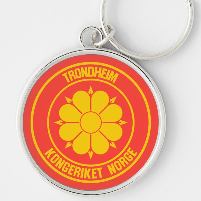 Trondheim Round Emblem Key Ring (Front)