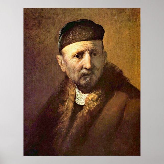 �Tronie� of an old man by Rembrandt Poster (Front)
