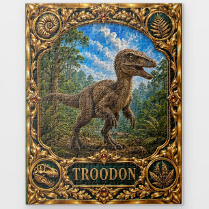 Troodon Dinosaur, Jewelled Heirloom Art Jigsaw Puzzle