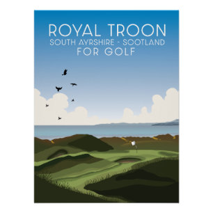 Troon South Ayrshire Scotland Golf Poster