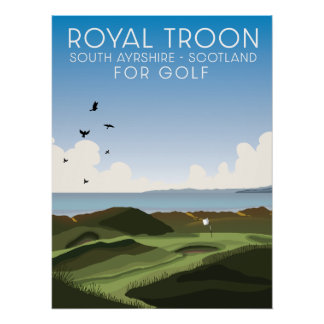 Troon South Ayrshire Scotland Golf Poster