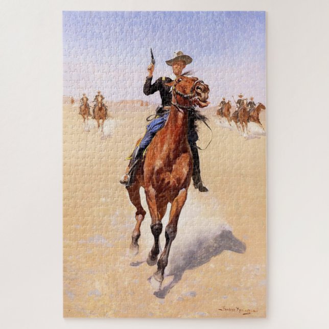 Trooper of the Plains (Cowboy Horse Rider) Jigsaw Puzzle (Vertical)