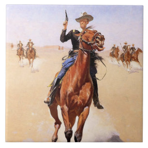 Trooper of the Plains (Cowboy Horse Rider) Tile