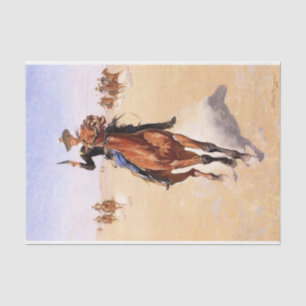 Trooper of the Plains (Cowboy Horse Rider) Tissue Paper
