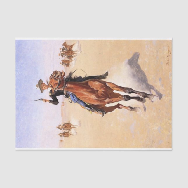 Trooper of the Plains (Cowboy Horse Rider) Tissue Paper (Front)