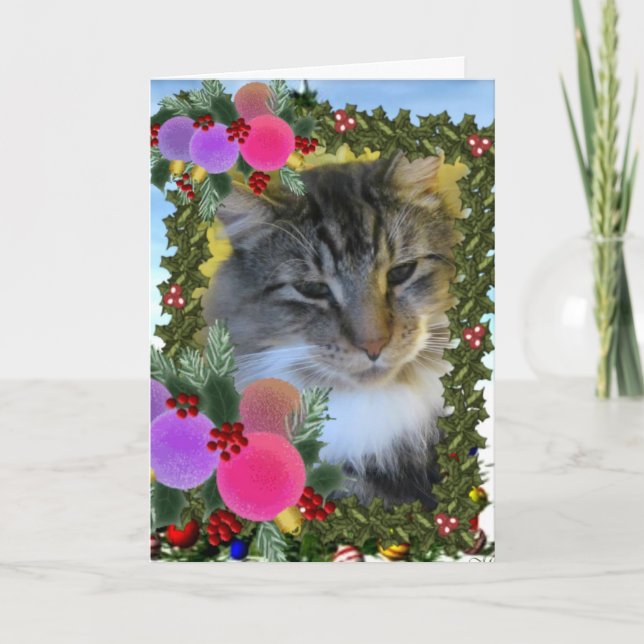"Trooper The Cat" Heart To Heart Greeting Card (Front)