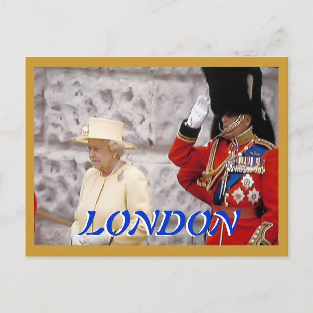 Trooping the Colours Diamond Jubilee postcard (Front)