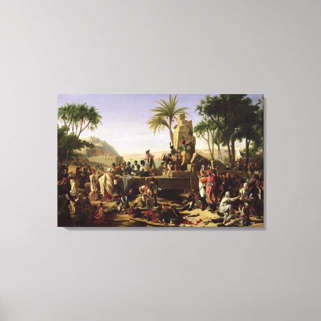 Troops halted on the Banks of the Nile Canvas Print (Front)