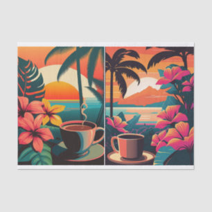 Tropcial Java in Paradise, Morning Coffee  Tissue Paper