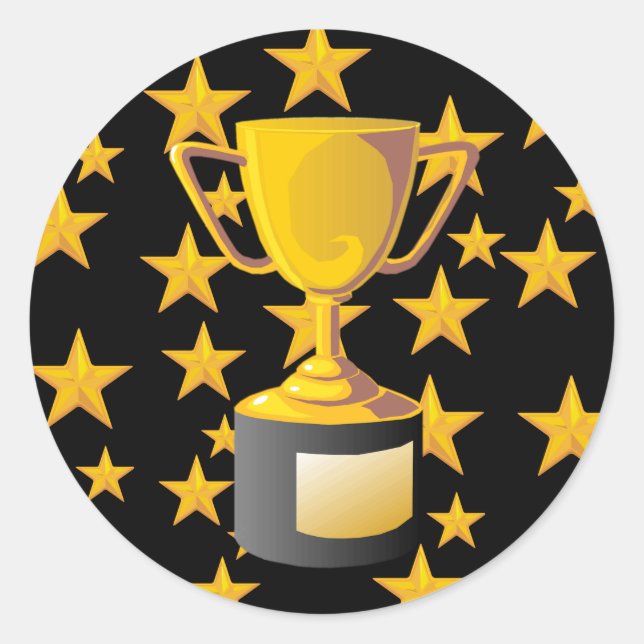 TROPHIES CLASSIC ROUND STICKER (Front)