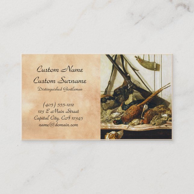 Trophies of the Hunt, 1862 Claude Monet Business Card (Front)