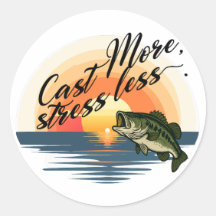 Trophy Bass Fishing Graphic Cast More, stress less