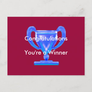 Trophy Blue Cup The MUSEUM Zazzle Gifts Postcard