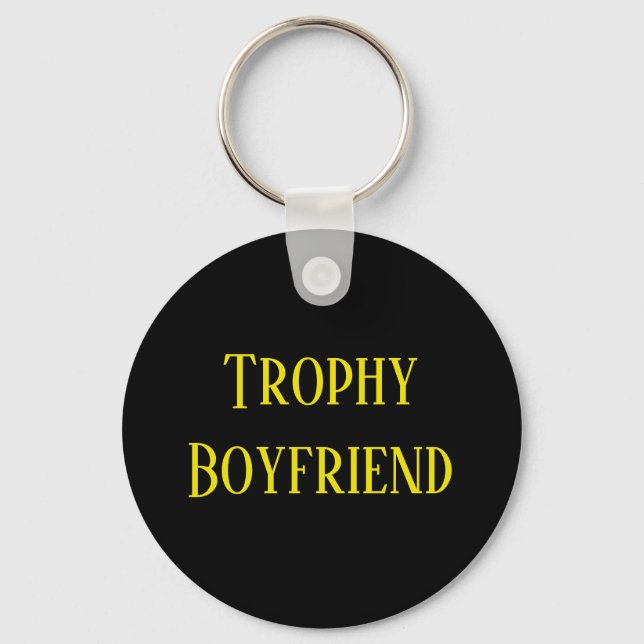 Trophy Boyfriend Christmas Holiday Gift Key Chain (Front)
