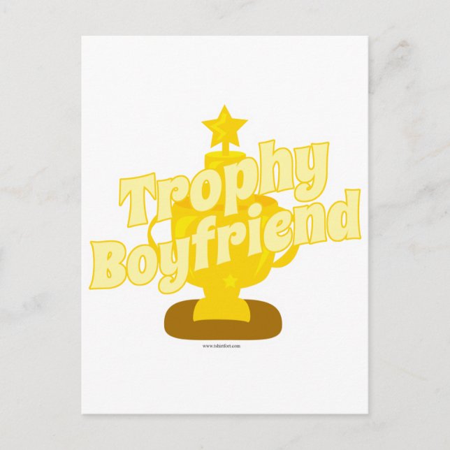 Trophy Boyfriend Love My man Postcard (Front)