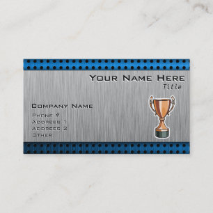 Trophy; Brushed Metal-look Business Card