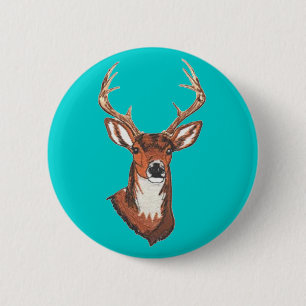 Trophy Buck Rack Mount 6 Cm Round Badge