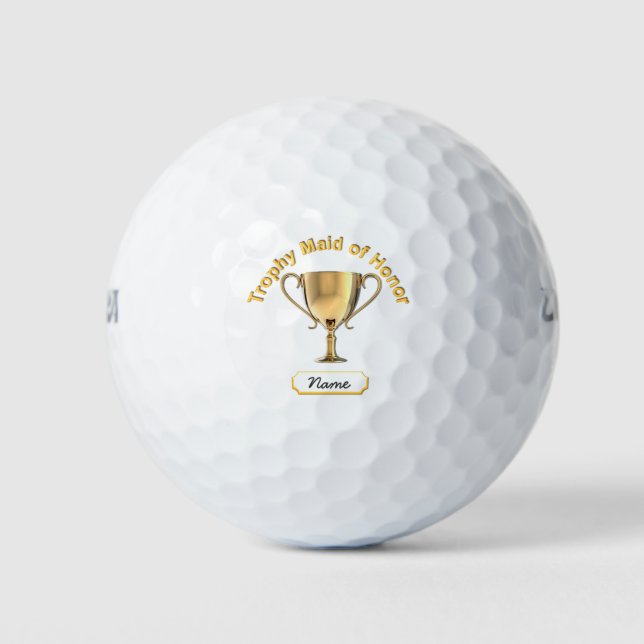 Trophy Cup for a 'Maid of Honour'. Golf Balls (Front)