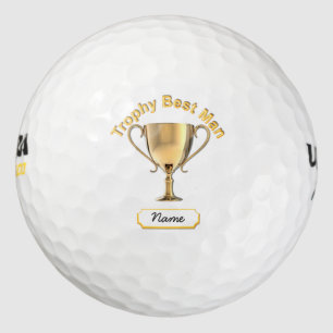 Trophy Cup for a Trophy 'Best Man'. Golf Balls