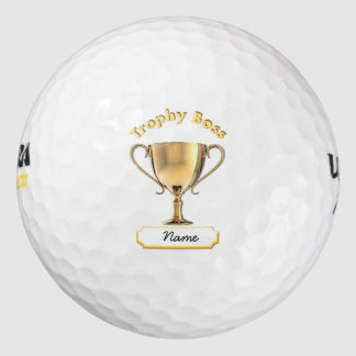 Trophy Cup for a Trophy Boss on a Golf Ball. Golf Balls