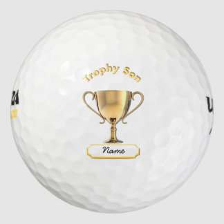 Trophy Cup for a Trophy 'Son'. Golf Balls