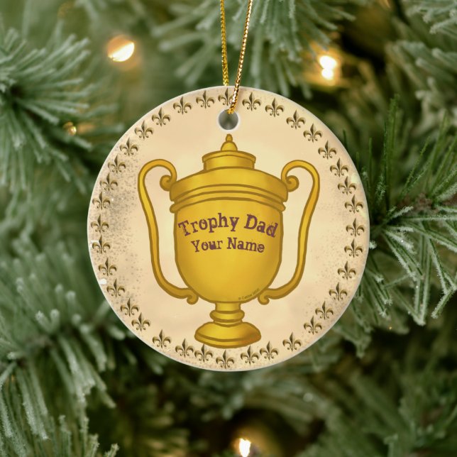 Trophy Dad  Ceramic Tree Decoration (Tree)