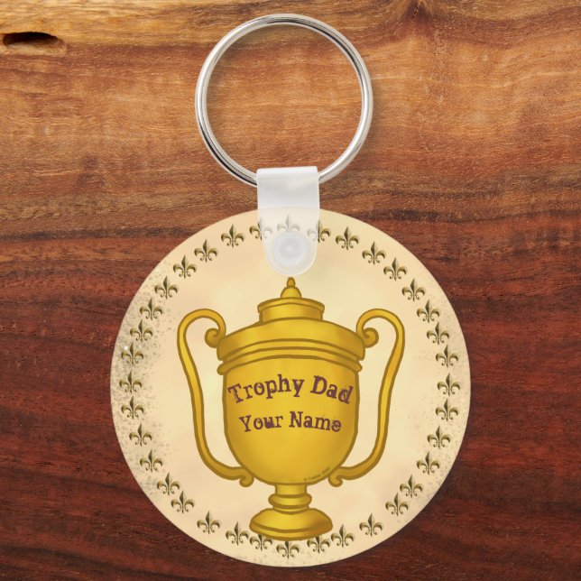 Trophy Dad   Key Ring (Front)