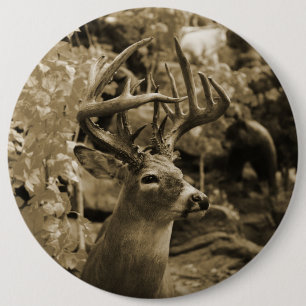 Trophy Deer 6 Cm Round Badge