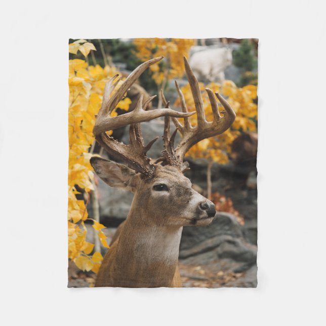 Trophy Deer Fleece Blanket (Front)