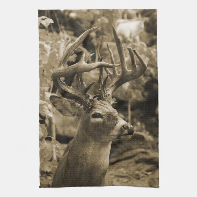 Trophy Deer Tea Towel (Vertical)