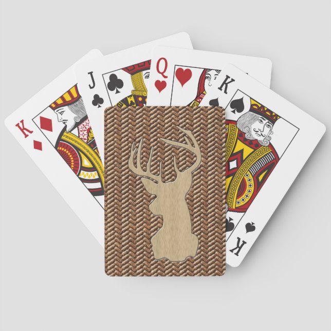 Trophy Deer with Antlers Playing Cards (Back)