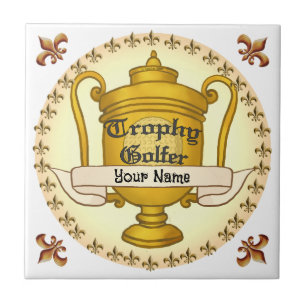 Trophy Golfer  golf Tile