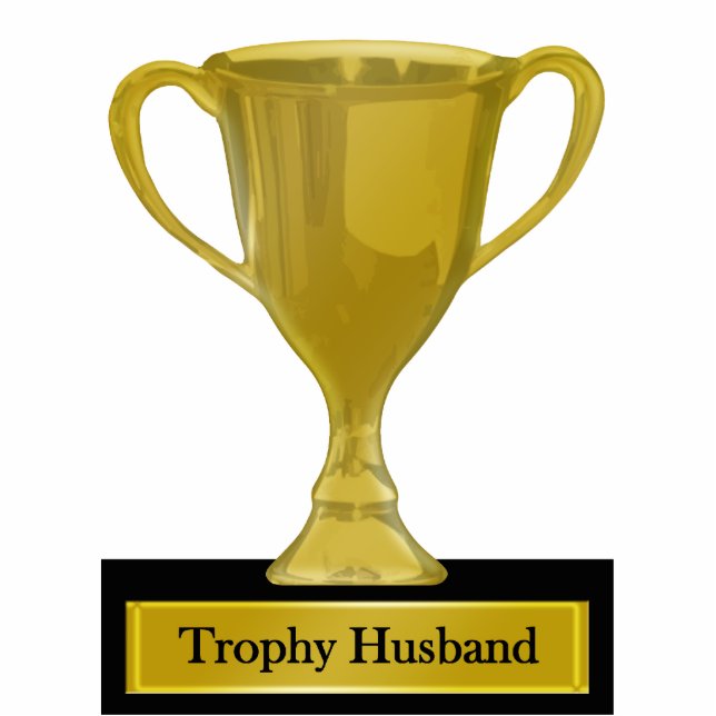 Trophy Husband Award Standing Photo Sculpture (Front)