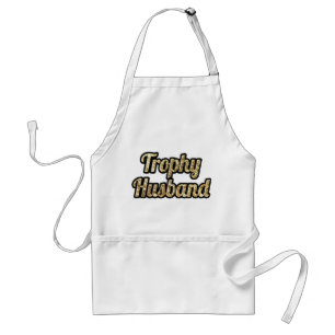 Trophy Husband Black and Gold Glittery Standard Apron