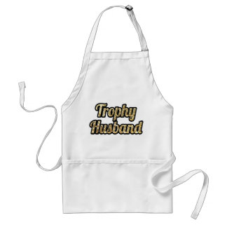 Trophy Husband Black and Gold Glittery Standard Apron