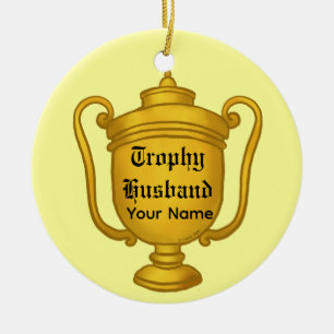 Trophy Husband Ceramic Tree Decoration