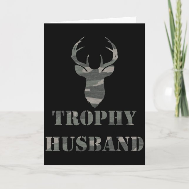 Trophy Husband Funny Mens Gift T Shirt  Card (Front)