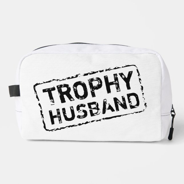 Trophy Husband funny toiletry bag travel kit (Front)