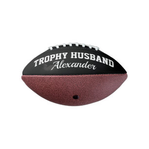Trophy Husband mini football gift for married men American Football