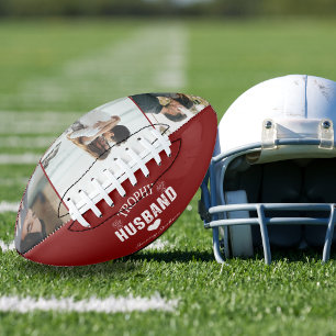 Trophy Husband Mini Football with Photo: A Costoma American Football