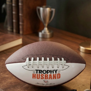 Trophy Husband Personalised Mini Football Fun American Football
