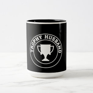 Trophy Husband Two-Tone Coffee Mug