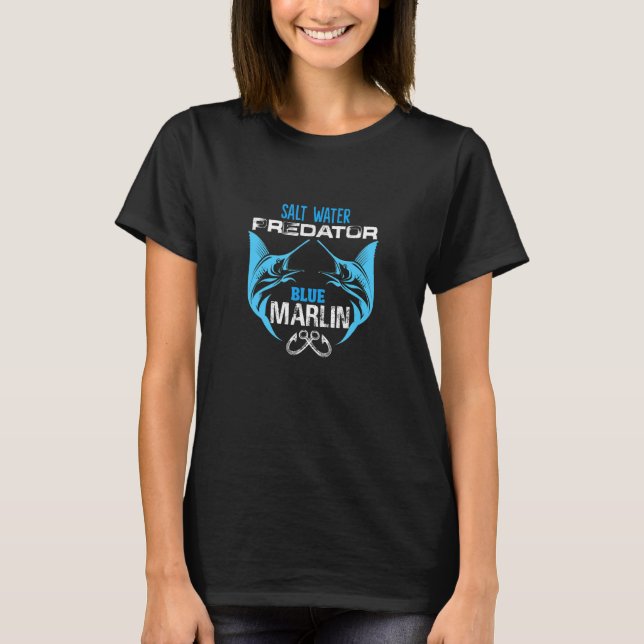 Trophy Marlin Fishing Graphic  Art T-Shirt (Front)