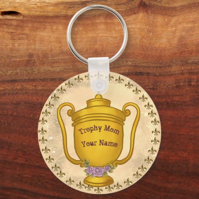 Trophy Mum   Key Ring (Front)